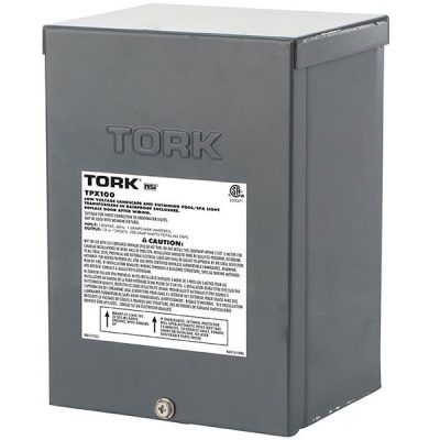 TPX100 Tork Low Voltage Pool Light Transformer 100W 120VAC To 12V 13V