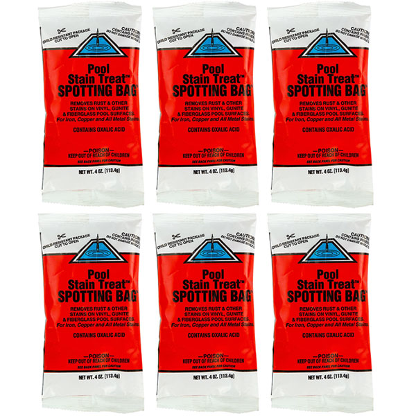 PST-C48 United Chemical Pool Stain Treat Spotting Bag 6-Pack Multi-Pack