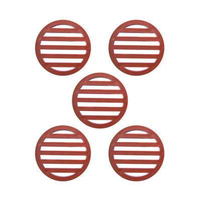 V65-120-R Val-Pak 3 inch Red Deck Drain Cover - 5 Pack
