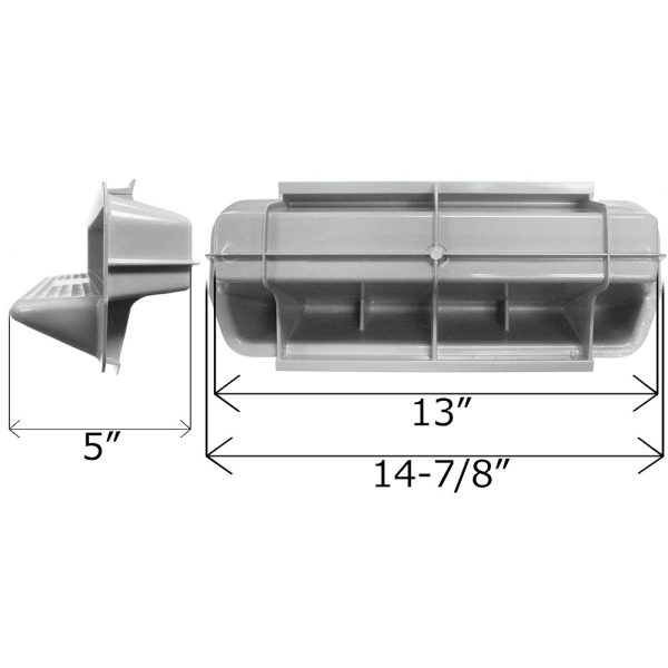 532-2017B Waterway Swimming Pool Gray Wall Plastic Steps